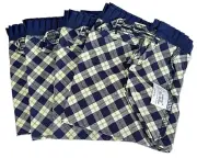 Longaberger Blue Ribbon Plaid Canning Basket Liner Lot of 4