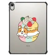 iPad Air 11-inch (M2/M3) iPad Impact Case Cute Corgi in Pastel Rainbow Macaron with Strawberry - Kawaii Dog Anime Puppy with Sweet Food & Pink Fruit