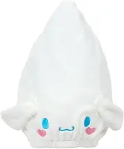 Sanrio 067598 Face Cap Towel, Cinnamo Roll, Body: 85% Polyester, 15% Nylon, Ribbon, Face, Filling: 100% Polyester, One Size Fits Most Adults