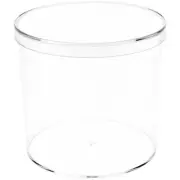 Pioneer Plastics 115C Clear Cylinder Plastic Container, 3.375" W x 3.125" H