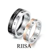 RIISA梨衣莎高級透氣超設計雙色完美鈦鋼戒指