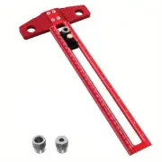 Woodworking 2-In-1 Drilling Positioning Scoring Ruler Scriber Marking T3457