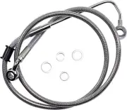 DS Braided Front Upper ABS Brake Line Kit 42" +8" Clear Coated #212051