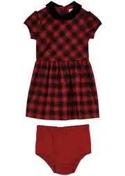 Polo Ralph Lauren Kids Checked Stretch-jersey Dress and Bloomers set (3-14 Months) - Red - 6 Months (6 Months) 6 MONTHS (6 months)