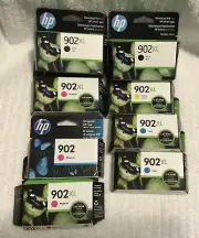 SEALED 8 Genuine HP 902 Ink Cartridges 7 Are XL & 1 Is Regular Exp. 2022 & 2023