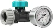 Alnicov G3/4 Inch Adjustable Water Pressure Regulator Valve with Pressure Gauge Greenhouse Garden Irrigation Controller Water Pressure Valve