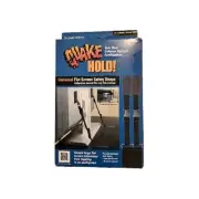NEW Quake Hold Universal Flat Screen Safety Straps 4520 Black 70" TV 150 lb Ties