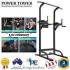 Power Tower Chin Up Bar Station Weight Bench Dip Push Pull Up Knee Raise Gym NEW