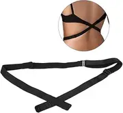[ANDRESLAD] Low Back Strap Converter Extender with Hooks Backless Strap for V Neck Dresses Shirts for Low Back Styles Black
