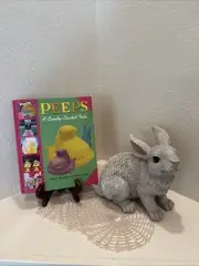 Rabbit Figurine & Peeps Book Both New Easter Springtime No Flaws Quick Shipping