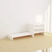 1 Tier Monitor Stand Riser With 3-tier Storage Rack