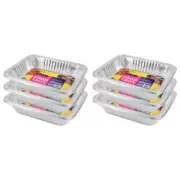 18pc Topchef Home Kitchen Aluminium Foil Barbecue Trays With Clear Lids