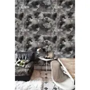 Watercolor Smoke modern removable wallpaper Colorful wall decor Abstract mural