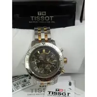 在飛比找蝦皮購物優惠-TISSOT PRS200 灰色錶盤 金色配銀色不鏽鋼錶帶 