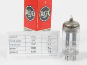 RCA 12AX7 Vintage NOS Long Black Plate Square Getter Audio Tube (very nice)