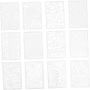 12Pcs Leopard Print Stencils Reusable Plastic Drawing Templates for DIY Clothing and Art Projects Safe Odorless Painting Tools for Creative Crafts