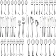 SHEUMNT Silverware Set, Mirror Polish 40-Piece Stainless Steel Flatware Set,Kitchen Utensil Set Service for 8,Tableware Cutlery Set for Home and Restaurant, Dishwasher Safe
