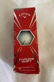 1 Sleeves (3 Balls) Golf Balls New Callaway Chrome Soft White NEW