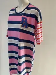 BNWT PETER ALEXANDER XS/S PINK MULTI STRIPED T-SHIRT PYJAMA DRESS RRP$89