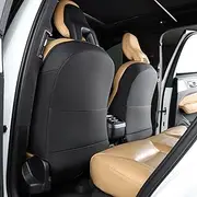 TAIKOO Seat Back Protectors Compatible with Volvo XC90 XC60 S90 S60 V90 V60，Back Seat Cover for Kids Reduce Damage to Seats Caused by Footwear Black Set of 2
