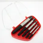 5 pc Screw Extractor Set Drill Bits Easily Removes Broken Screws Bolts Studs