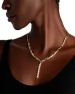 Bloomingdale's Fine Collection Diamond Chevron Lariat Necklace in 14K Yellow Gold, 0.85 tcw
