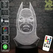 BATMAN DARK KNIGHT WIRE FRAME 3D LED Battery USB Night Light Colour Change Lamp