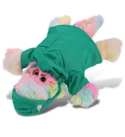 DolliBu Rainbow Alligator Doctor Plush Toy with Scrub Uniform and Cap - 12 Inch