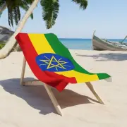 ETHIOPIA Flag Beach Towel | 2 Sizes | ETHIOPIAN Pride, Gift | Addis Ababa Dire