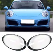 1Pair Front Headlight Lens Cover Shell For Porsche 991 911 Targa/Carrera 2013-18