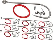 10pcs Barbed Spring Shrimp Hooks Durable Carbon Steel Bait Holder for Freshwater Saltwater Fishing for Carp Bass Fishing Enhanced Bite Efficiency