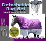 COMFORT 5‘0”VERSATILE DETACHABLE 2000D WINTER PADDOCK HORSE RUG SET
