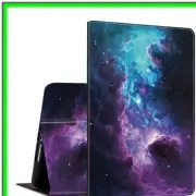 Galaxy Tab A8 Slim Fit Adjustable Leather Case - Purple Nebula