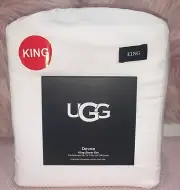 UGG Devon King Sheet 4 Pc Set Snow Fits Mattress Up To 17” (43 CM) Deep NWT