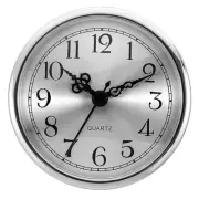 3.5" 90mm Quartz Arabic Clock Insert, Fit 78mm/3", Silver, Style 2