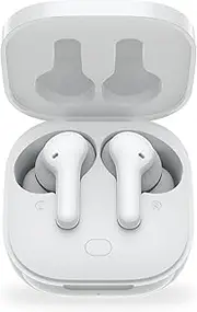QCY T13 Wireless Bluetooth Earbuds with Microphone, Waterproof in Ear Headphone ENC Noise Cancelling, Deep Bass, 40H Playtime, Touch Control Ear Buds (White)