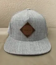 RVCA Heather Gray Adult Unisex Twill Snapback Hat OSFM BNWT