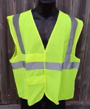 Magid Glove & Safety Class 2 Lime Yellow Vest #FR3022 Size M-XL or 2XL-4XL, NEW