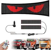 Lightride Devil Eyes, Led Eyes For Car Windshield, Flexible Dynamic LED Display, With Remote Control, For Trucks And Cars (Dual Screen,6.53 * 47.24in)
