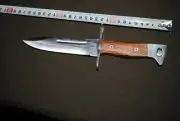 Vintage small straight knife with a fixed blade survival