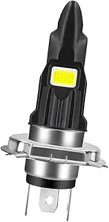 Ruiandsion H4 LED Daytime Running Light Super Bright COB 2SSMD Chips 12-80V Non Polarity Hi/Lo Beam for Motorcycle Lamp Car Fog Bulb Pack of 1