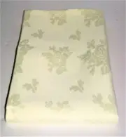Riegel Premier Damask Tablecloth ~ Rose Jacquard ~ Bright Ivory ~ 52" x 92" NEW