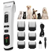 Professional Dog Clipper with LCD Screen, Long Thick Hair Dog Clipper, Cordless Dog Cat Clipper, Dog Grooming Kit, Detachable Ceramic Blade 4.5 Hours