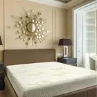 4CM Double Size Memory Foam Mattress Topper Bed Bamboo Cover Underlay Foldable