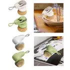 Soap Dispensing Dish Brush Dish Soap Convenient Easy to Use Built in Liquid Tank
