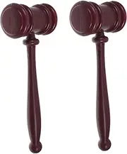 Abaodam 2Pcs Judge Gavel Props for Courtroom Use Educational Mallet Hammer Present for Lawyers Auctioneers Board Chairmen Knocking Sound Easy to Carry