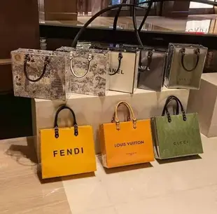 大牌紙袋改造DIY材料包 ( 含紙袋 ) LV CHANEL Dior FENDI 包包 手提袋 名牌紙袋包