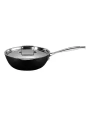 [Le Creuset] Toughened Non Stick Chef Pan with Pour Spouts 24cm in Black