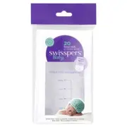 SWISSPERS Breast Milk Storage Bags 20 BREASTFEEDING breastmilk 20 x 12 bulk buy!