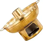 MOLUCKFU Stainless Steel Dessert Fondue Pot Multi-use Cooking Pot and Fruit Storage and Practical for Home Camping Restaurant Use